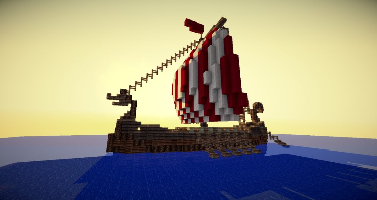 Viking Ship Schematics Minecraft for Drakkar and Knarr Builds